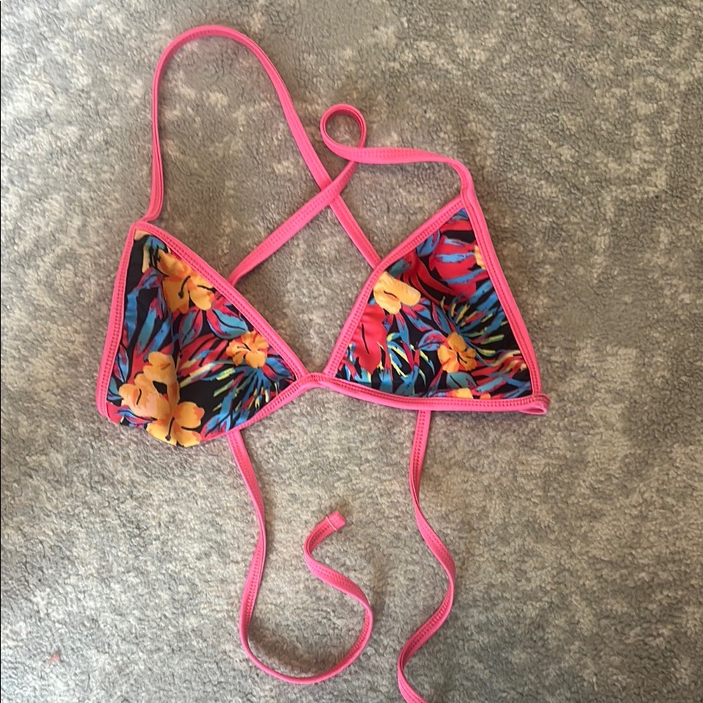 Jaymes Floral Bikini Top-size small